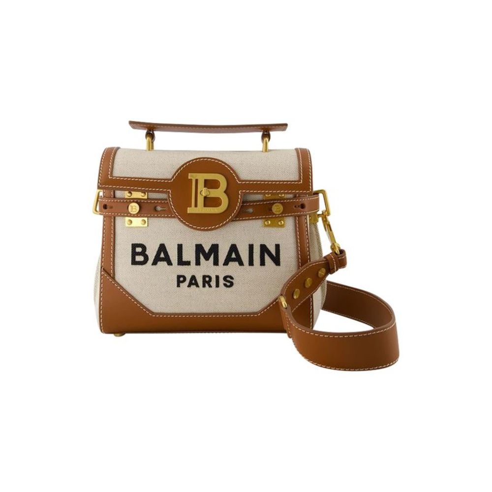 Balmain Bbuzz 23 Shoulder Bag -  - Canvas - Beige - Picture 2 of 4